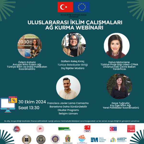 Uluslararası İklim Çalışmaları Ağ Kurma Webinarı düzenleyen güçlü ortağımız Yenimahalle Belediyesi'ni tebrik ederiz!